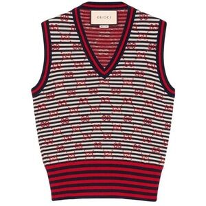 Gucci Wool GG Knit Vest